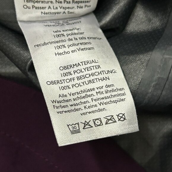 Eddie Bauer Women Small Dk Plum Weatheredge Stretch Waterproof Rain Parka Jacket - Picture 9 of 16